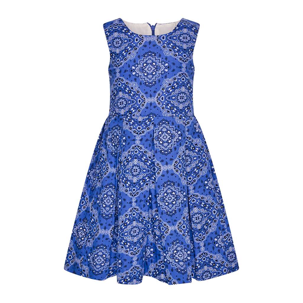 VESTIDO ESTHER BANDANA AZUL