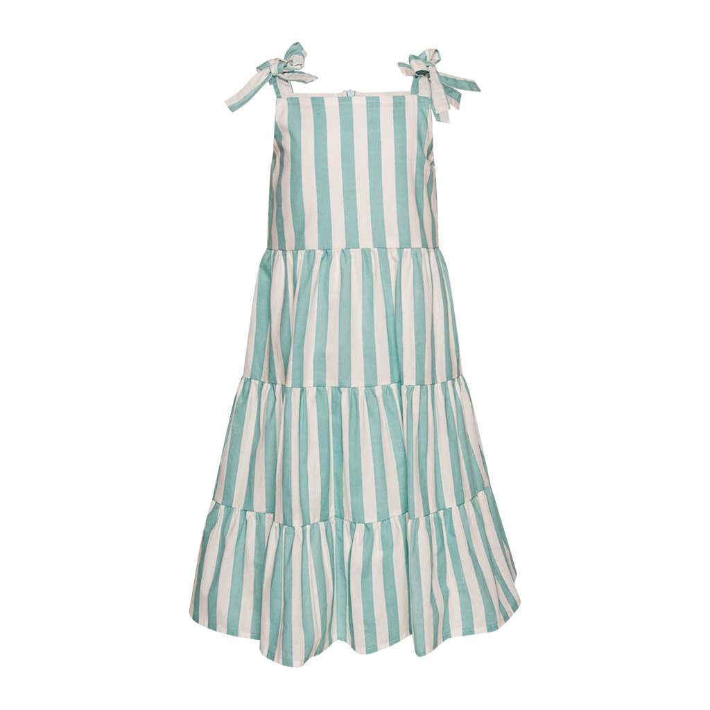 VESTIDO MARIA LISTRAS VERDE