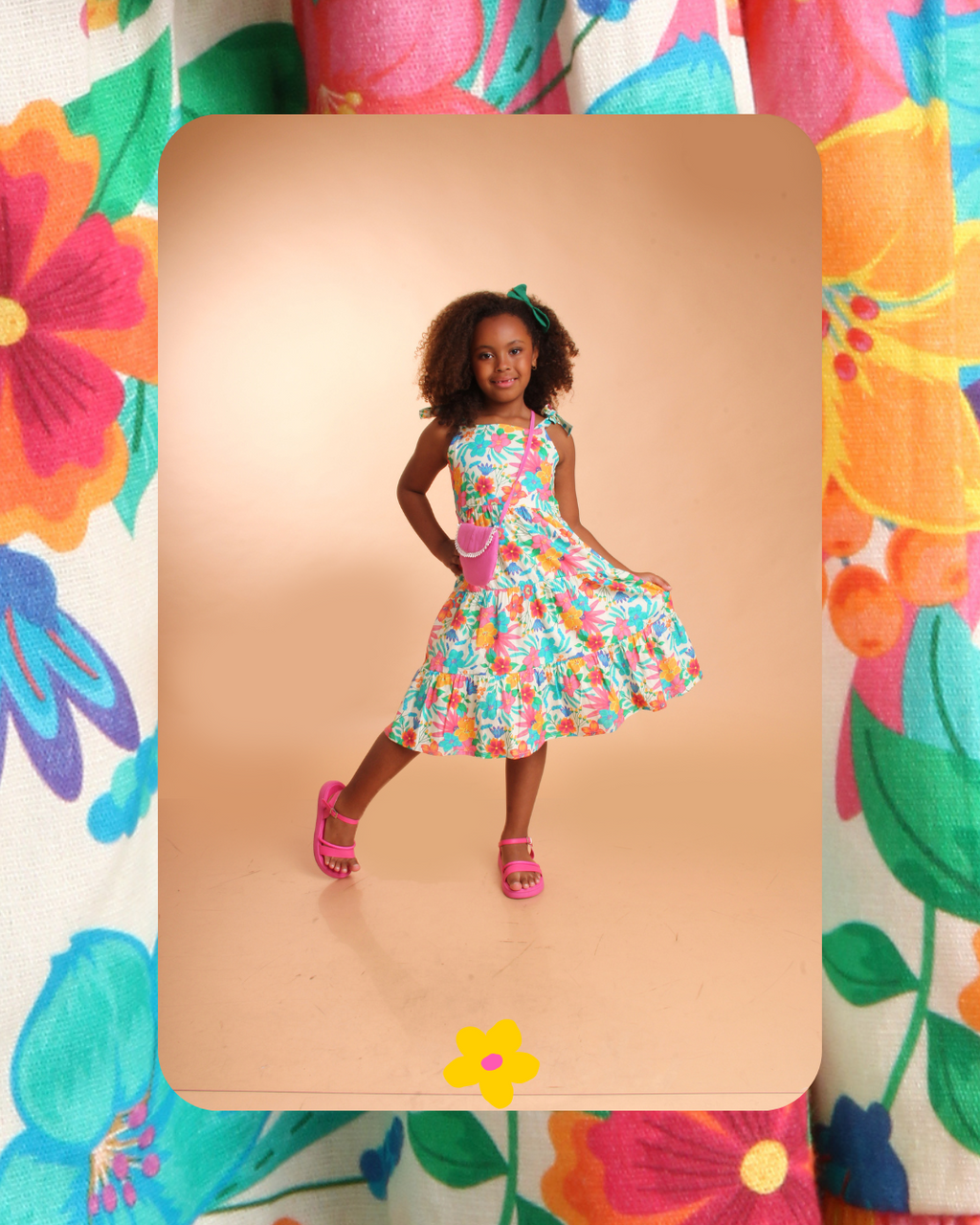 VESTIDO MARIA FLORIDO PINK