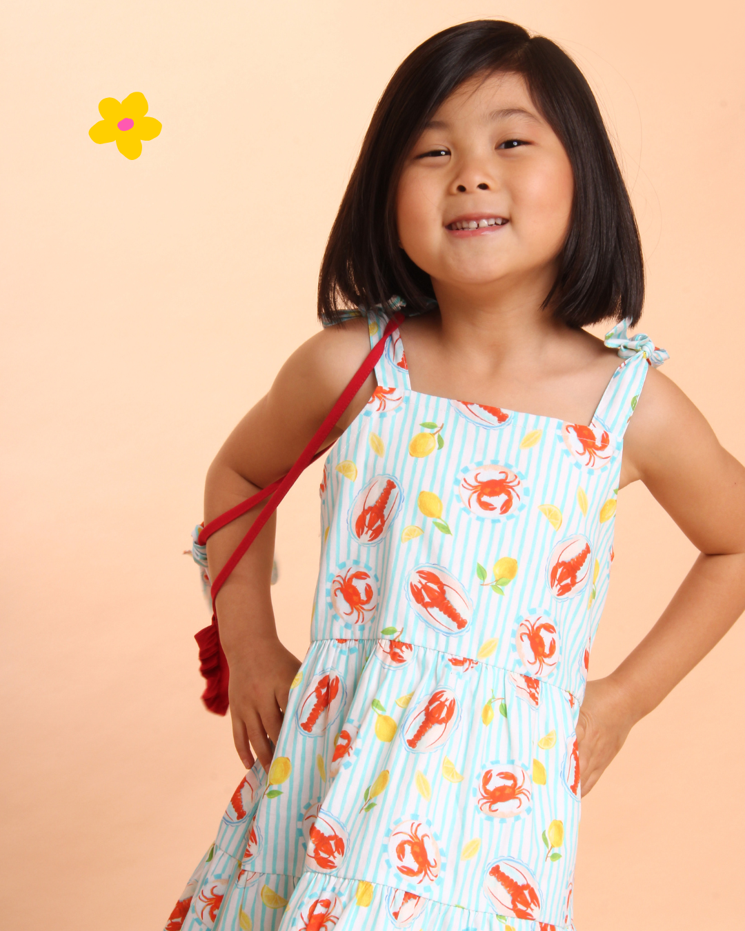 VESTIDO MARIA LAGOSTA VERMELHA