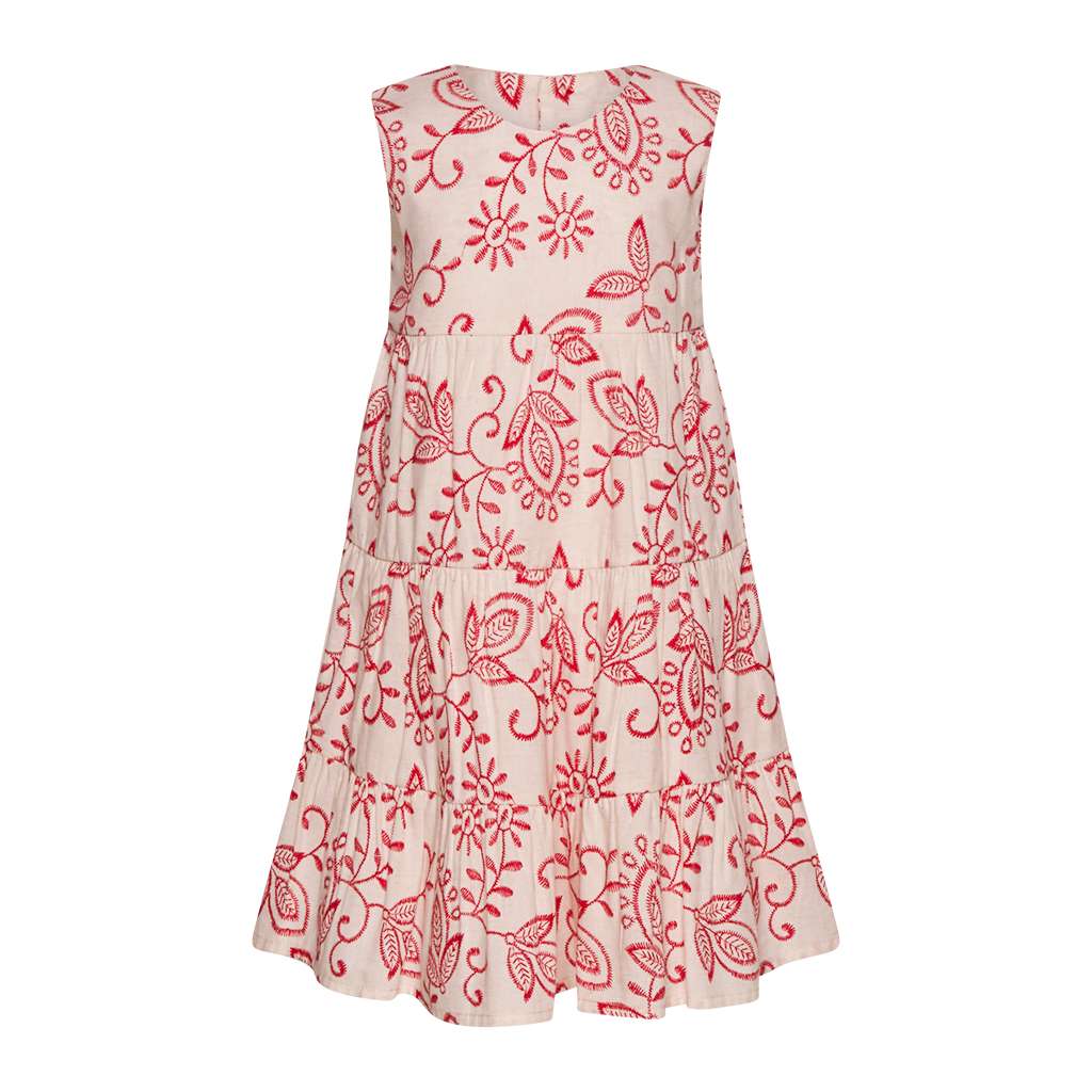 VESTIDO OLIVIA FLOR VERMELHO