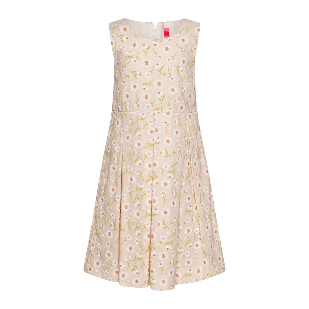 VESTIDO ESTHER FLOR BEGE