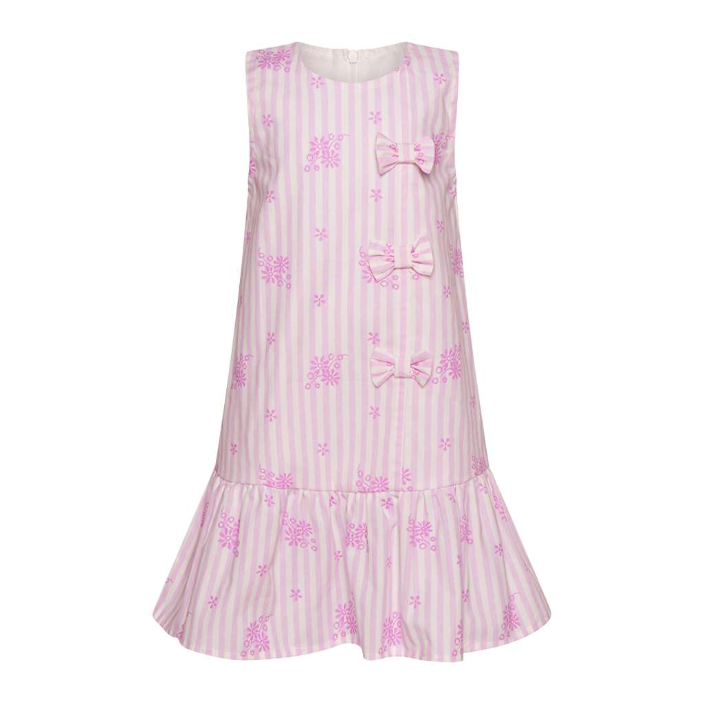 VESTIDO ELISA LISTRAS ROSAS