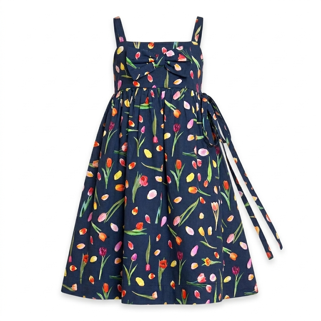 VESTIDO ANGELICA TULIPA MARINHO
