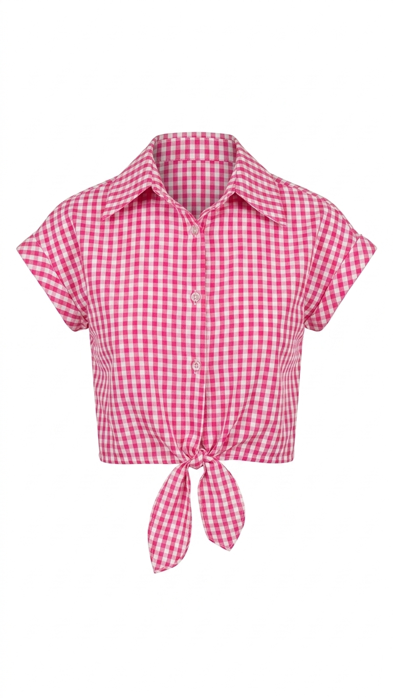 CAMISA NOZINHO XADREZ PINK