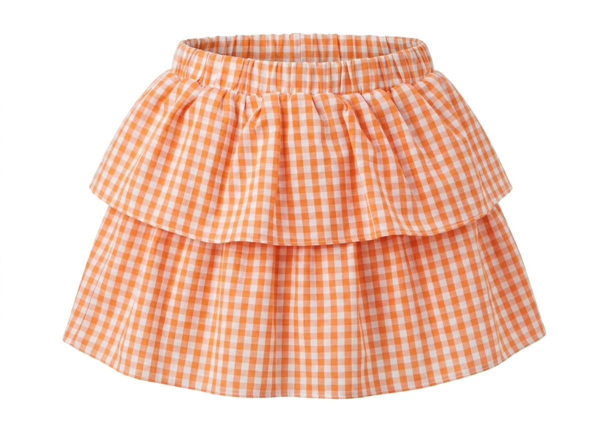 SHORTS SAIA XADREZ LARANJA
