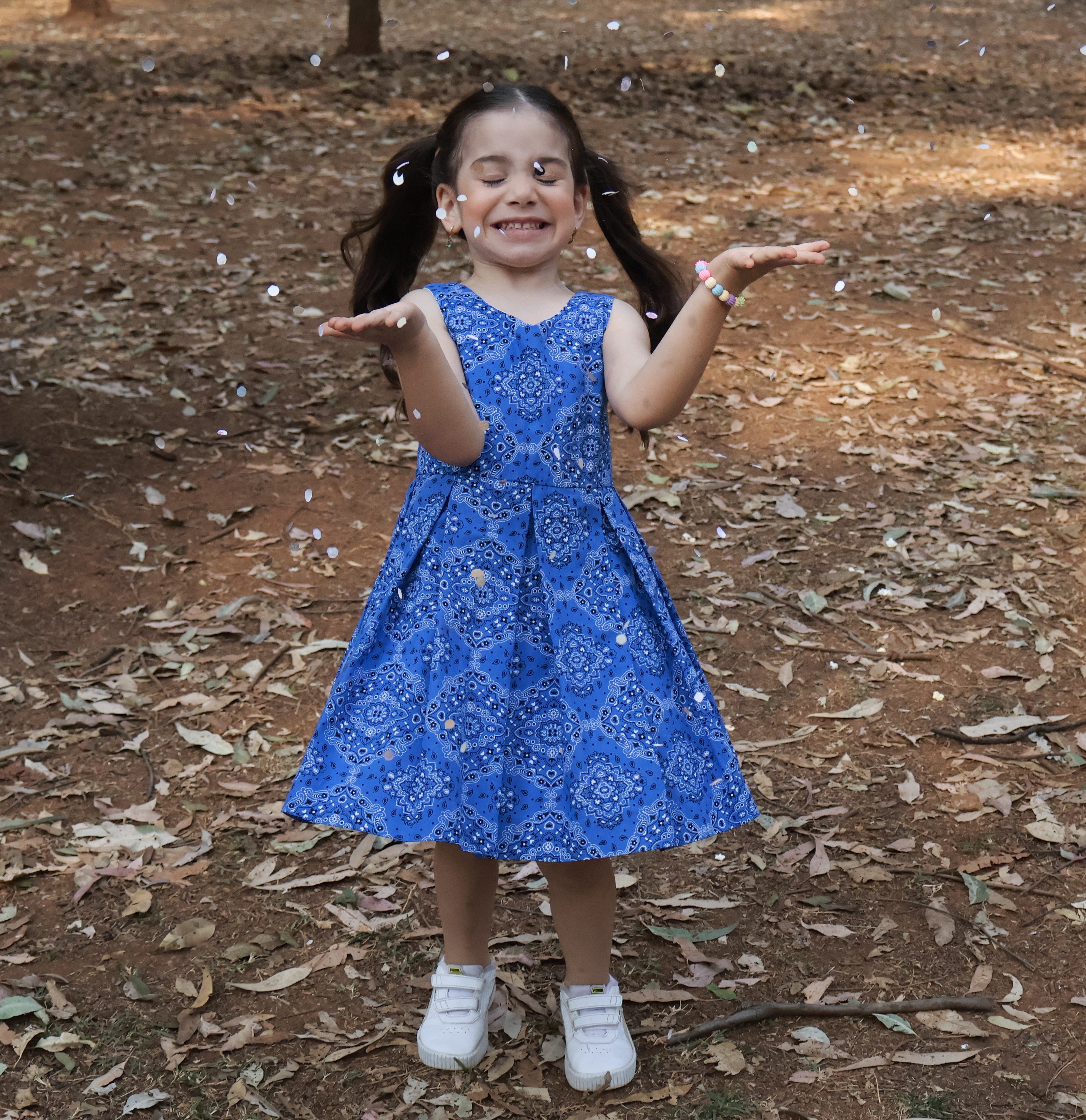VESTIDO ESTHER BANDANA AZUL