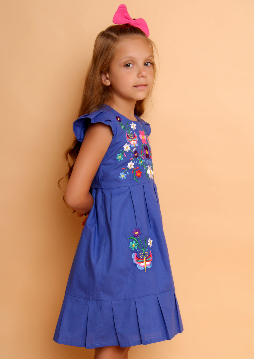 VESTIDO BETINA BORDADO AZUL