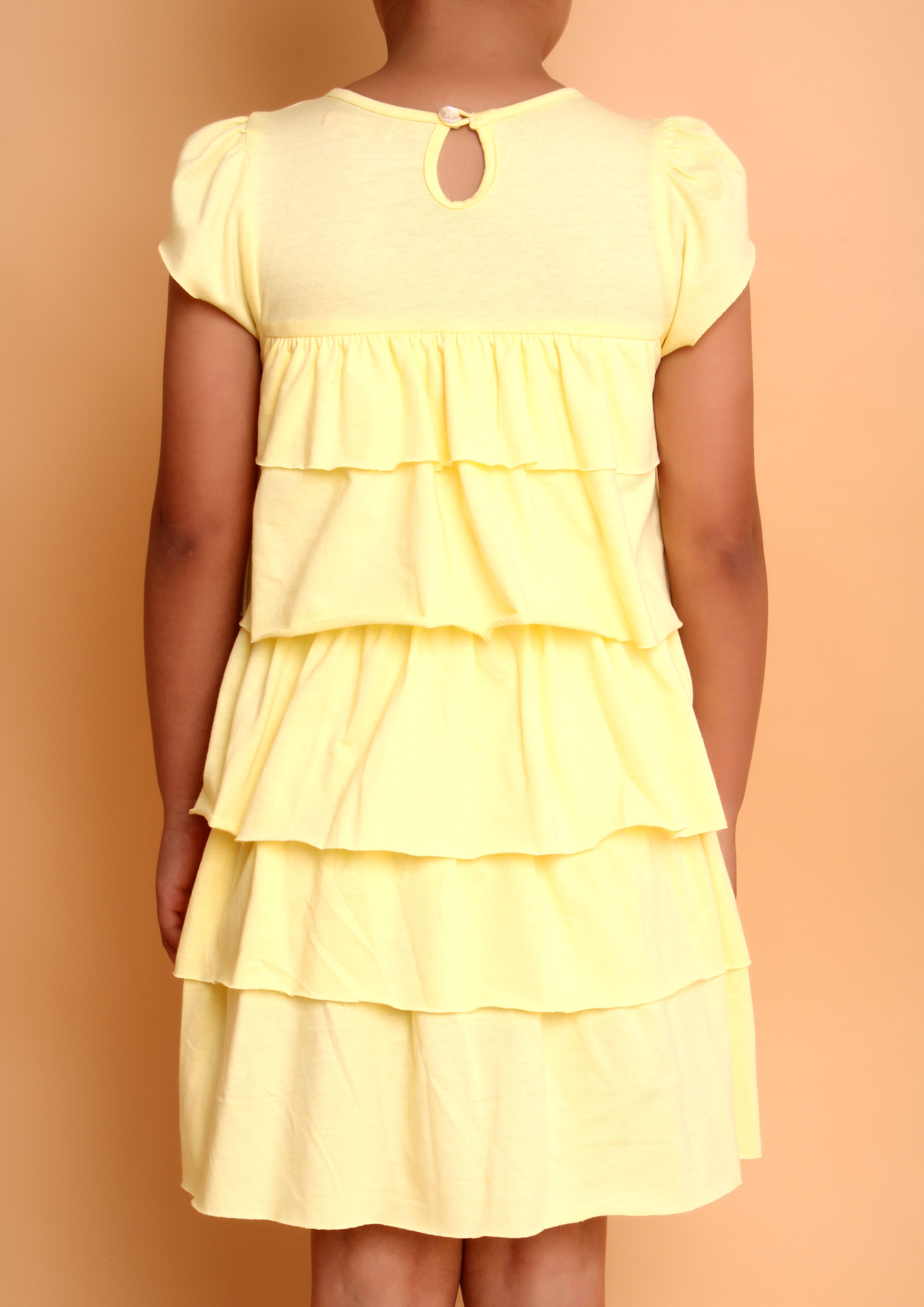 VESTIDO LUIZA BABADINHO AMARELO