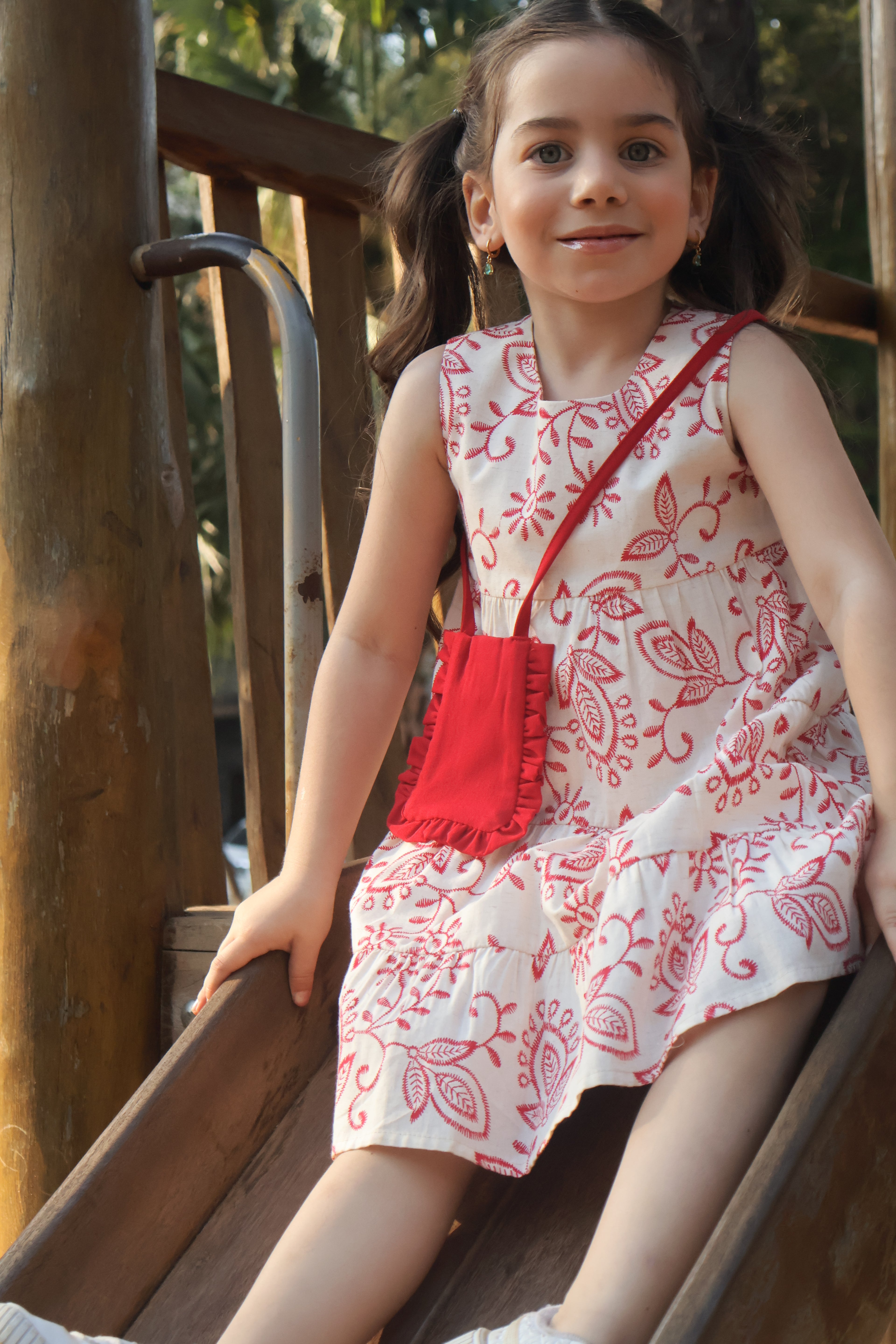 VESTIDO OLIVIA FLOR VERMELHO