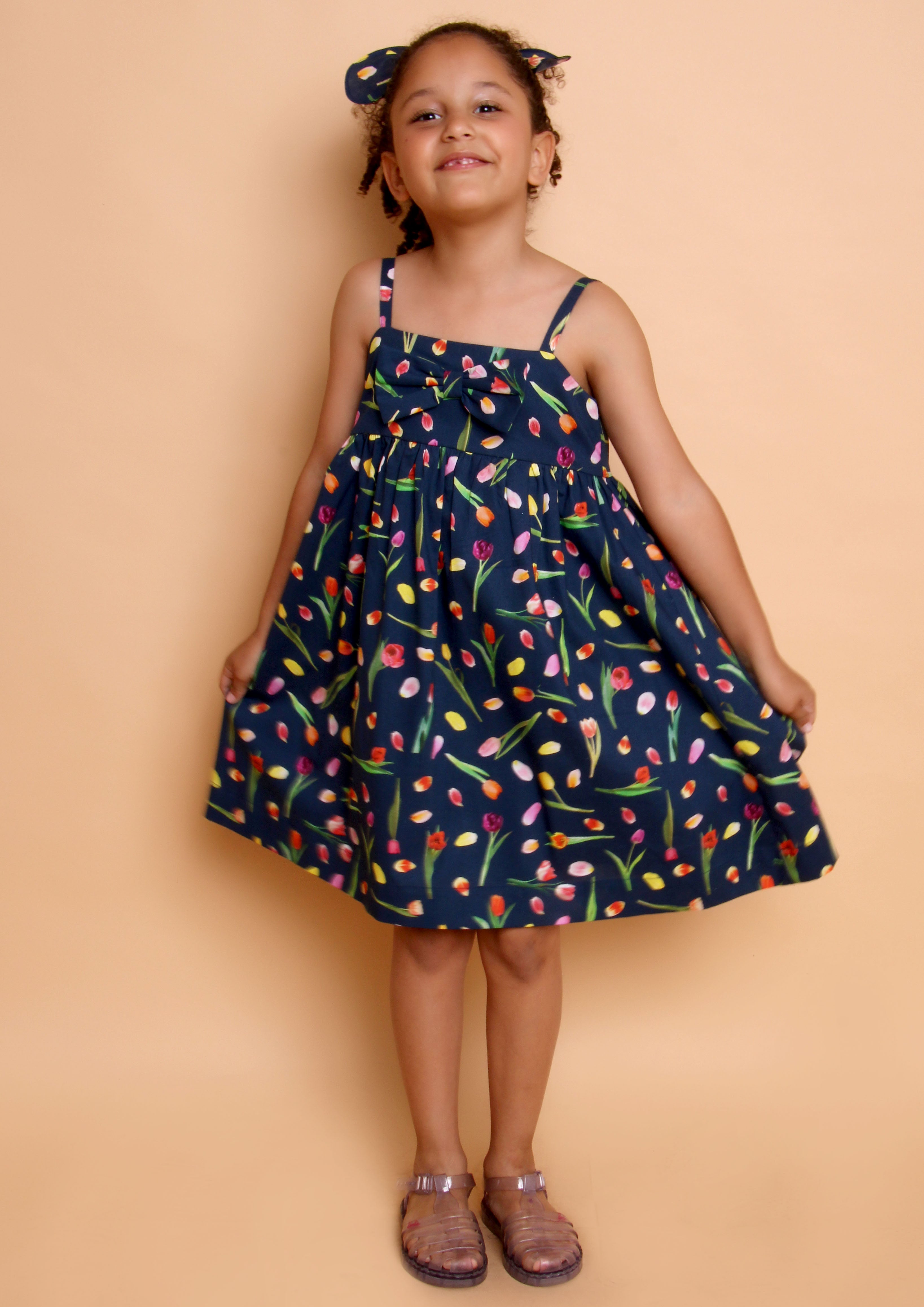 VESTIDO ANGELICA TULIPA MARINHO