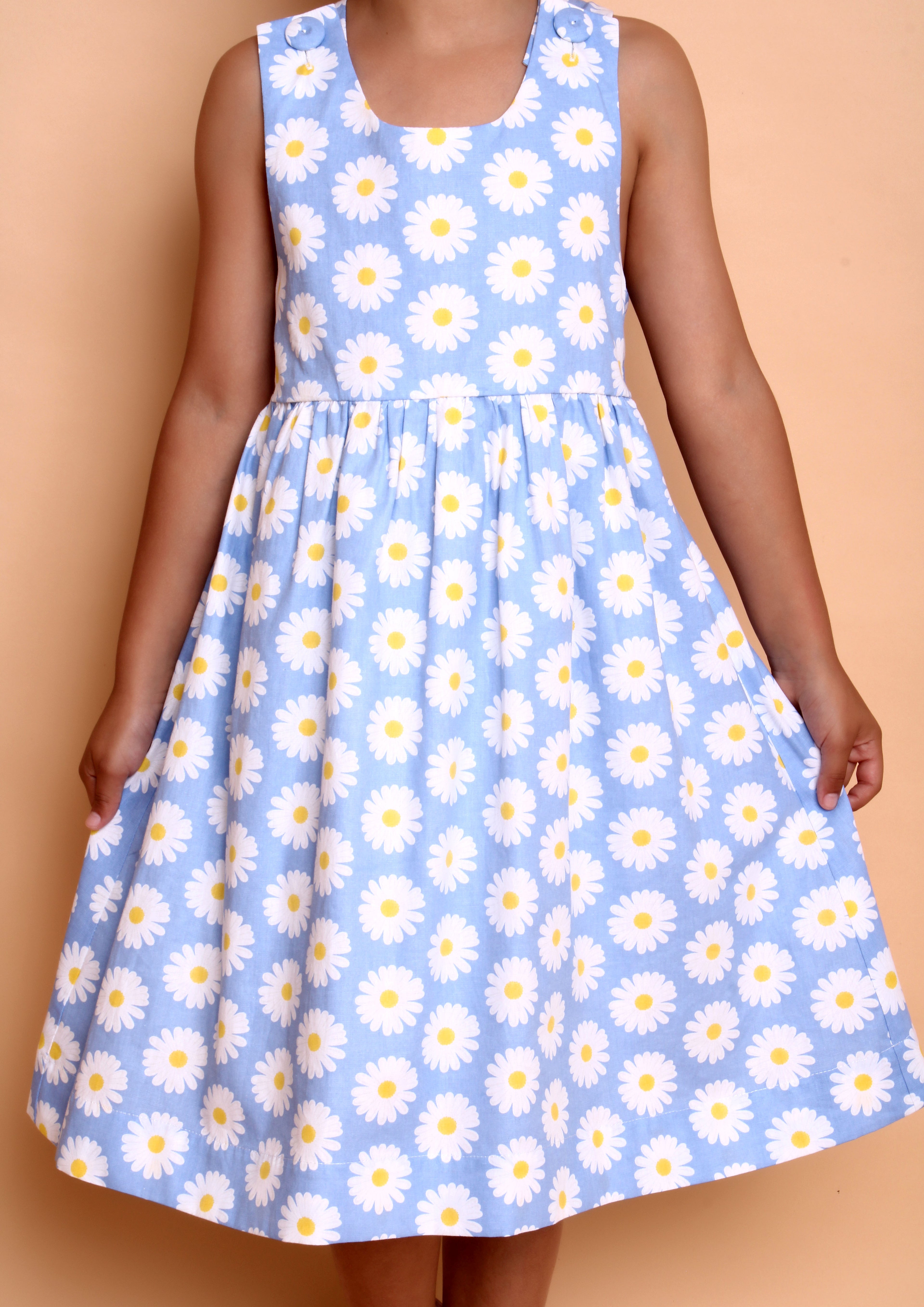 VESTIDO CAROLINA MARGARIDA AZUL