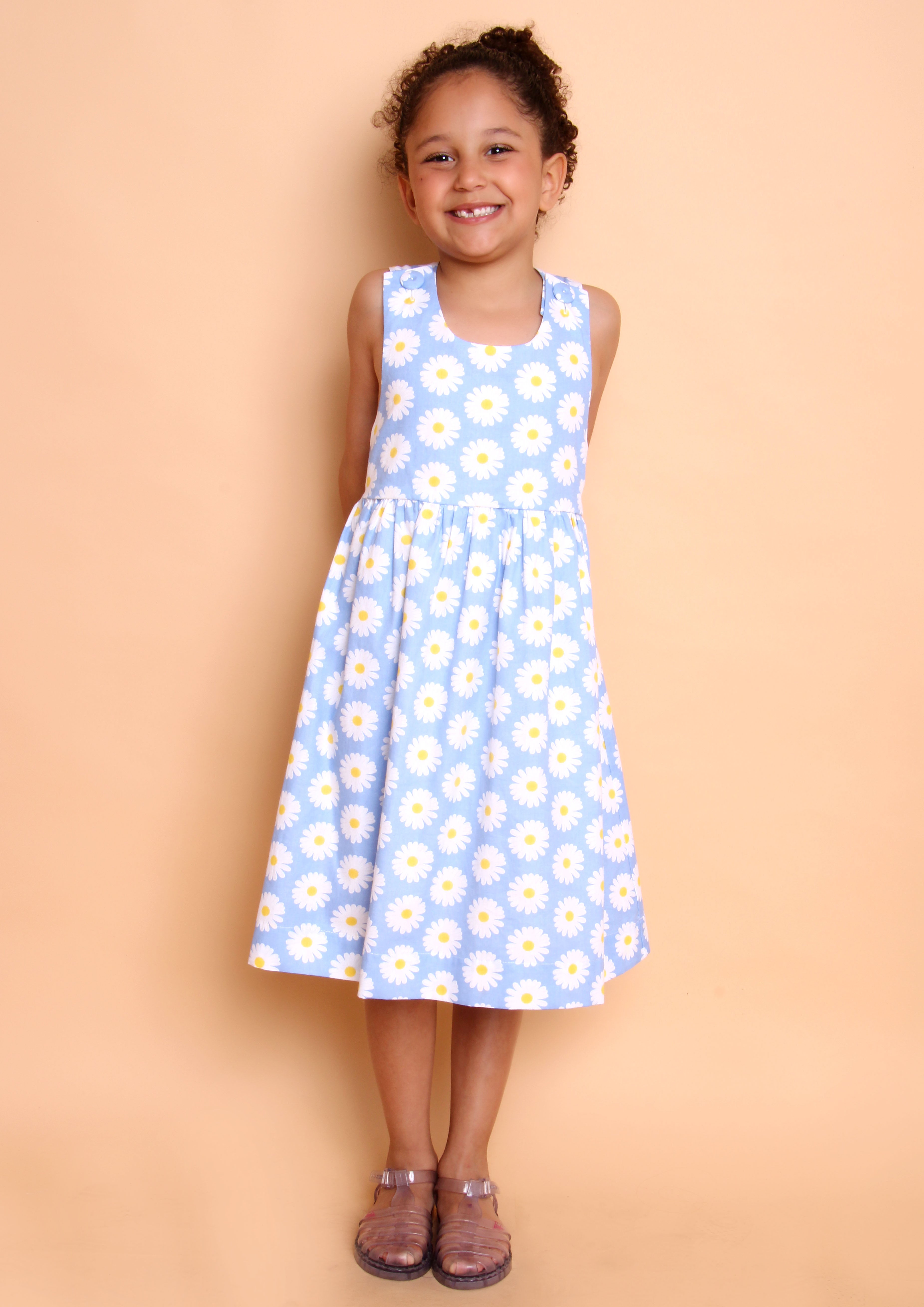 VESTIDO CAROLINA MARGARIDA AZUL