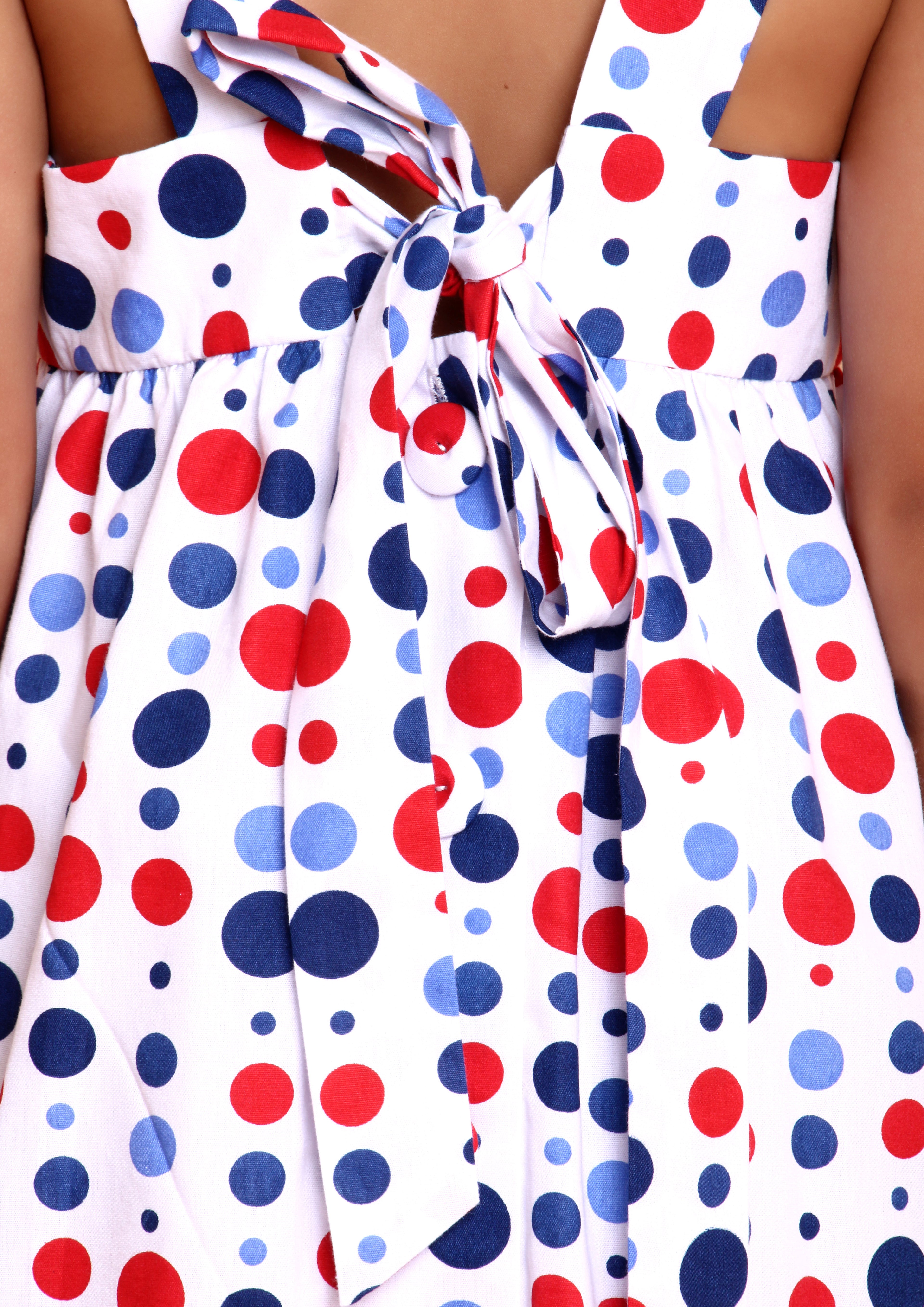 VESTIDO JOAQUINA BOLA COLORIDA VERMELHO