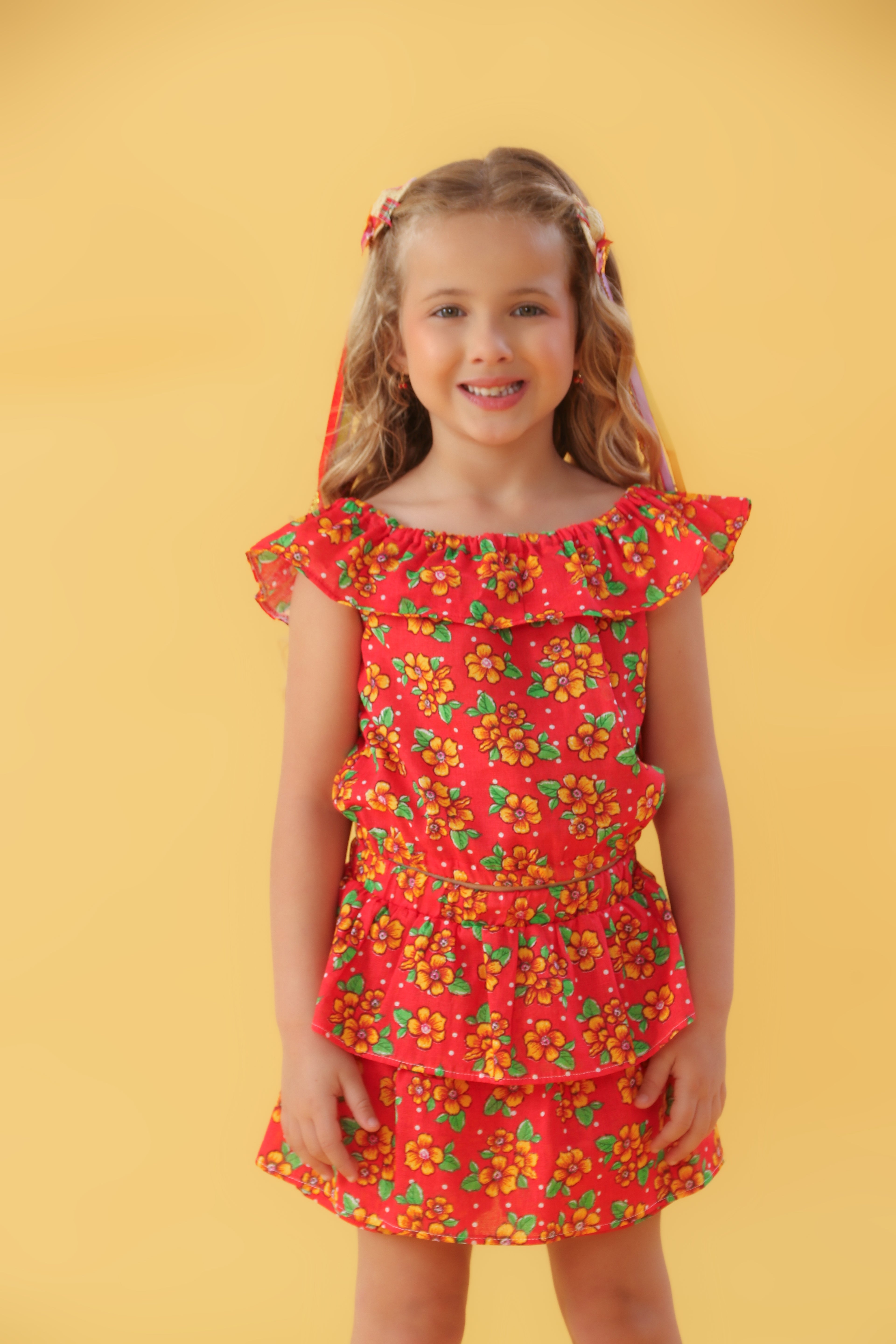 BLUSA CIGANINHA CHIQUINHA CHITA VERMELHA