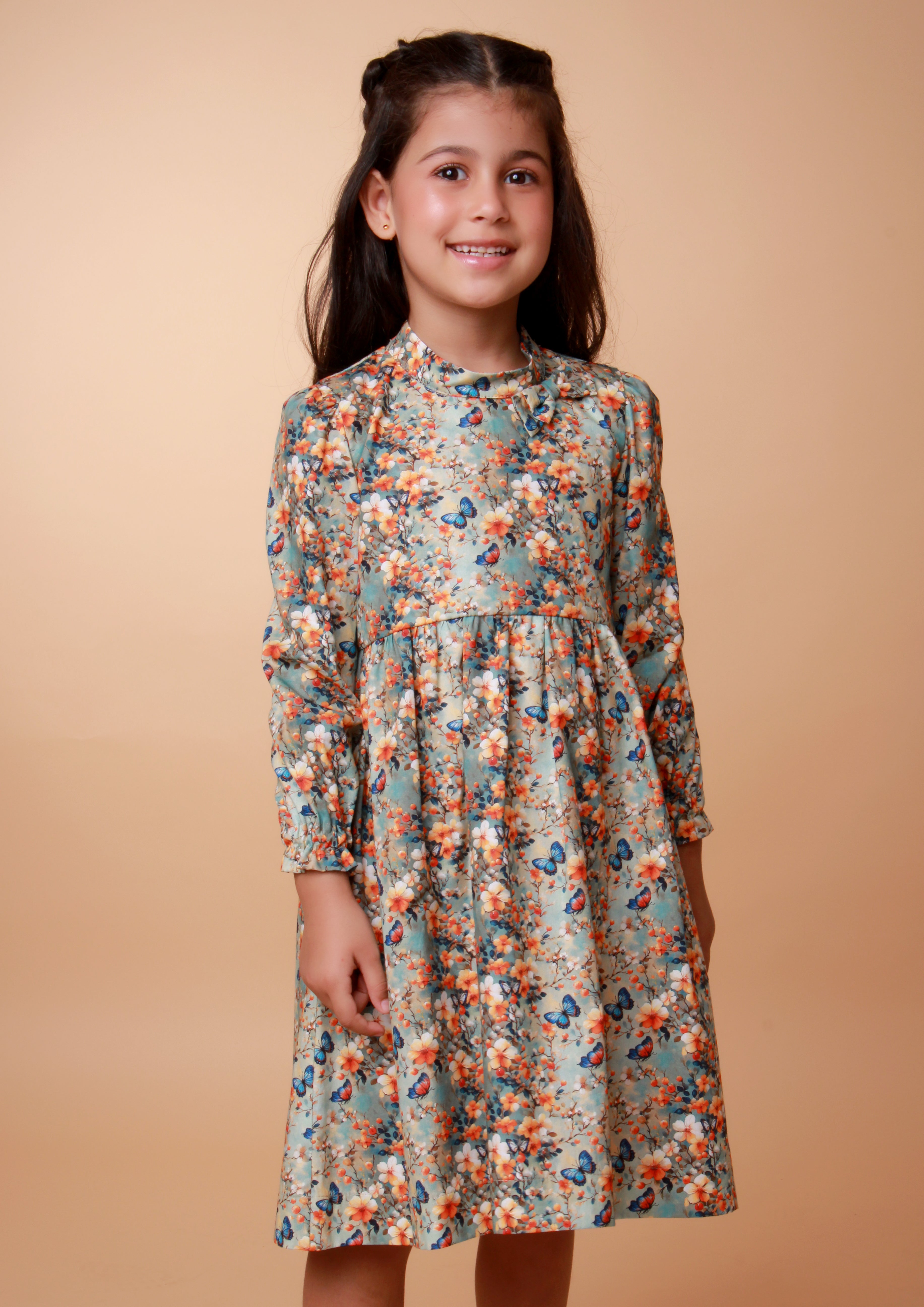 VESTIDO SIENNA BORBOLETA LARANJA