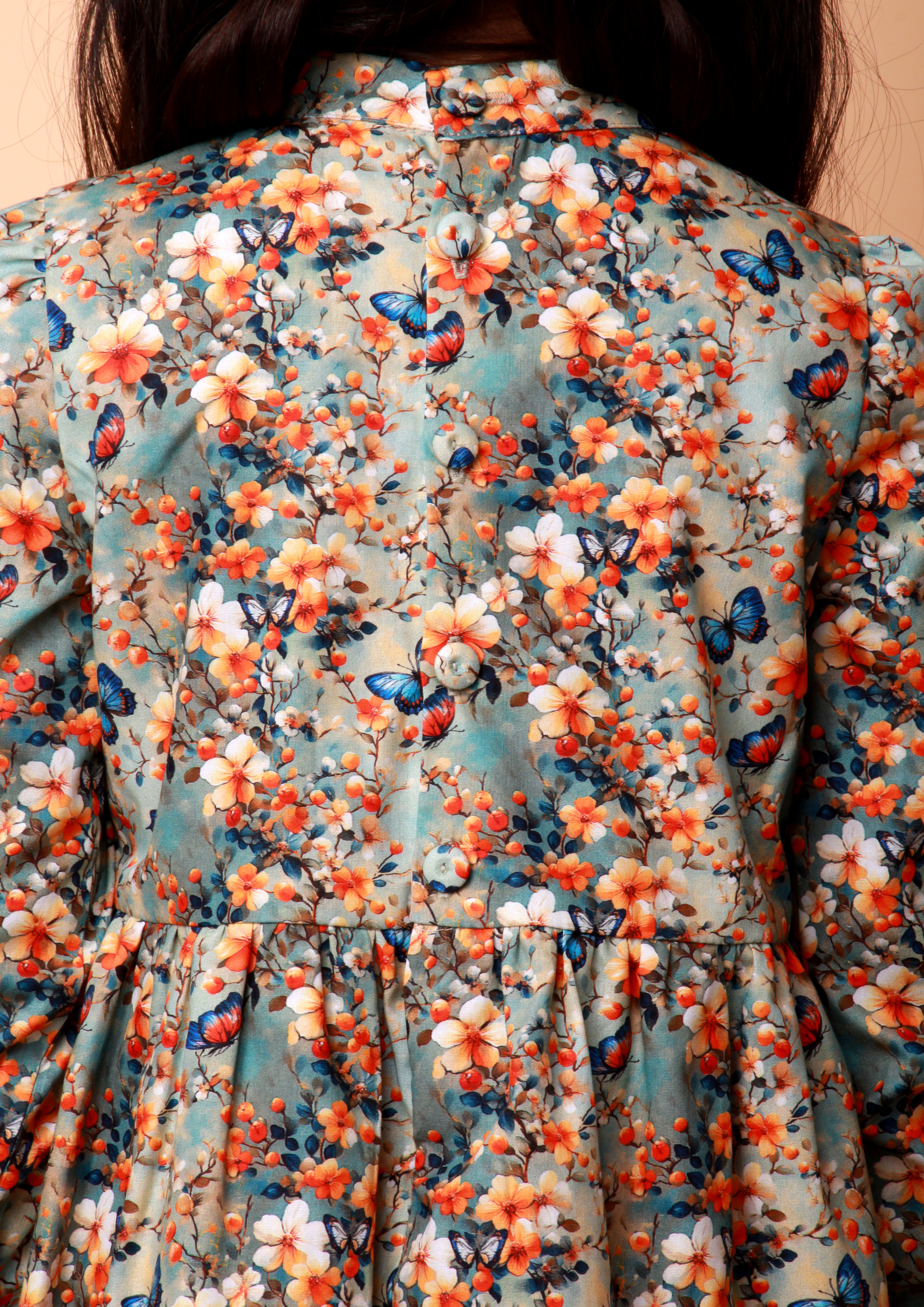 VESTIDO SIENNA BORBOLETA LARANJA