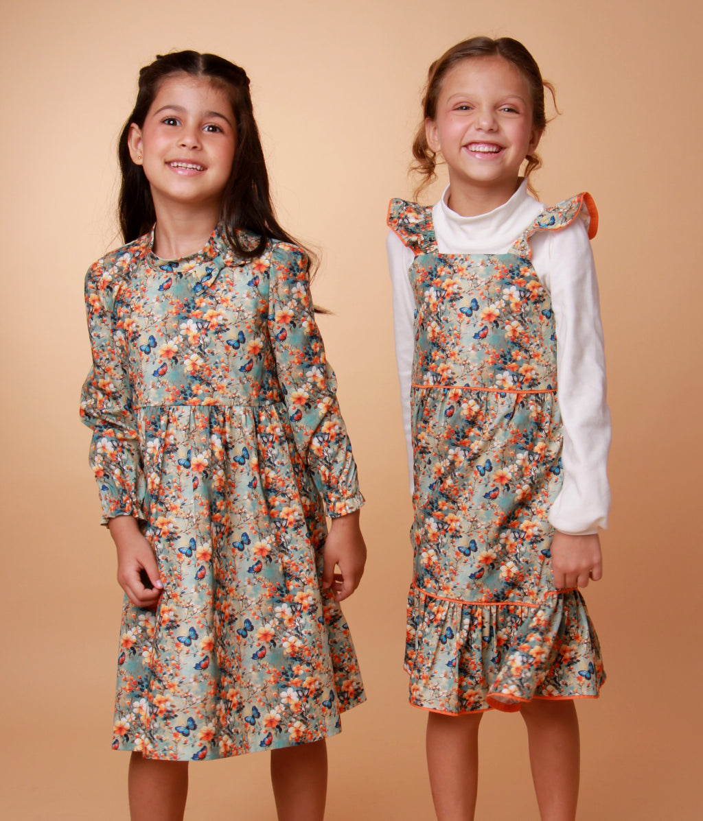 VESTIDO MAITÊ BORBOLETA LARANJA