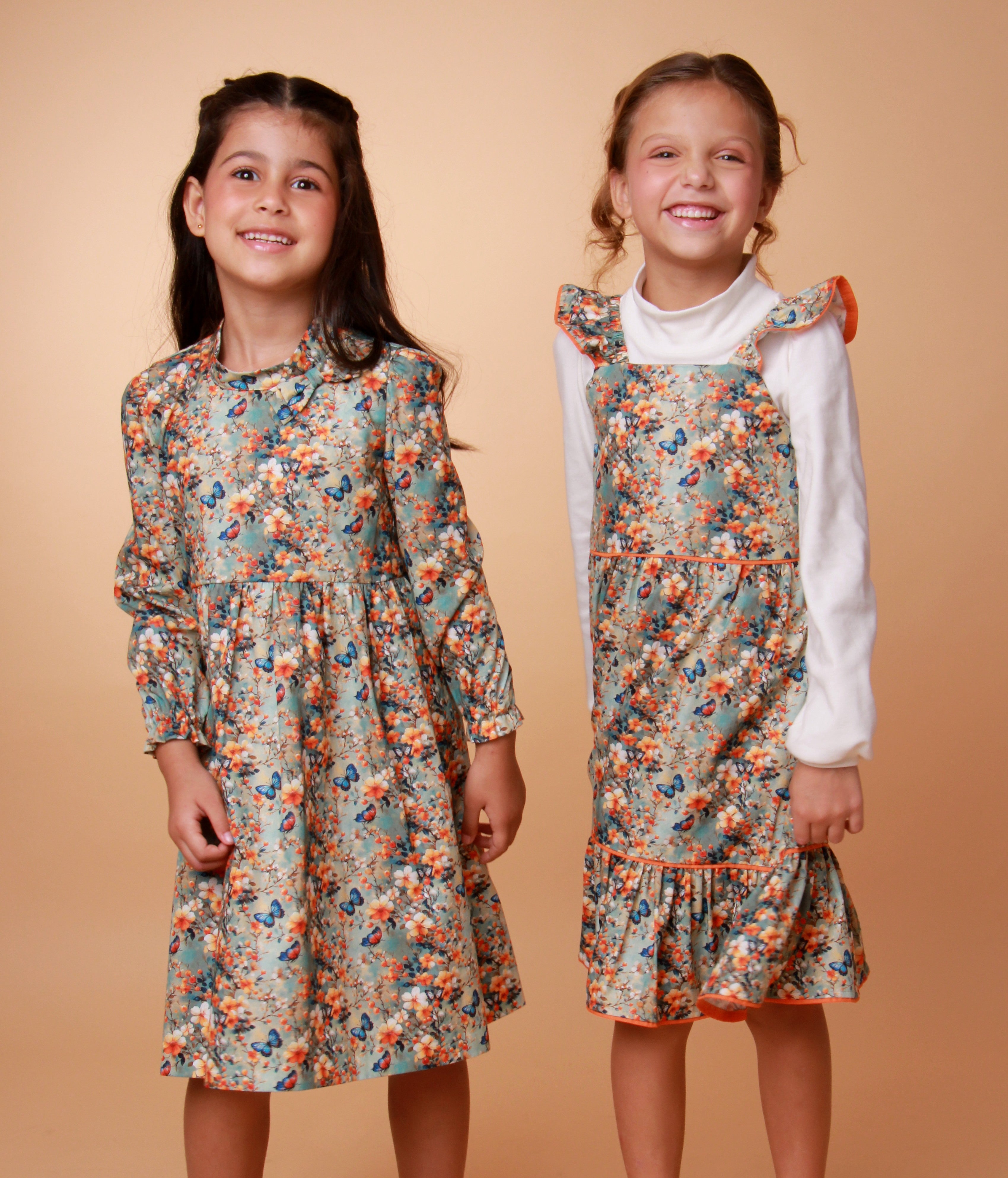 VESTIDO MAITÊ BORBOLETA LARANJA