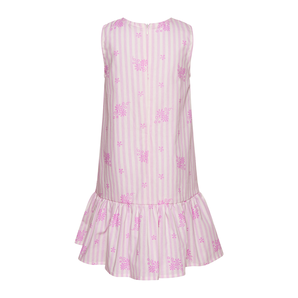 VESTIDO ELISA LISTRAS ROSAS