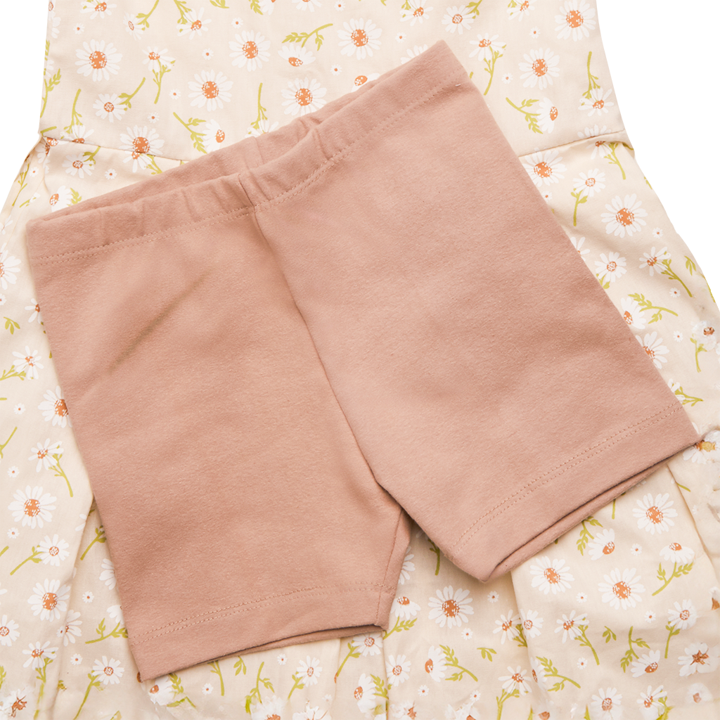VESTIDO ESTHER FLOR BEGE