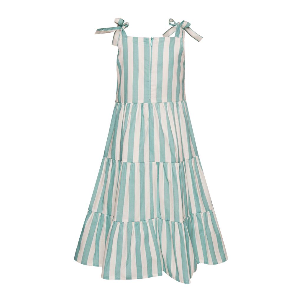 VESTIDO MARIA LISTRAS VERDE
