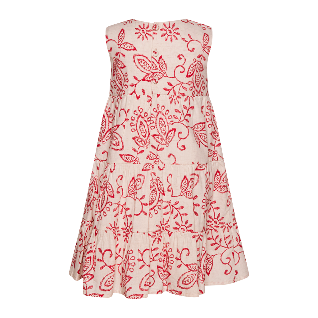 VESTIDO OLIVIA FLOR VERMELHO