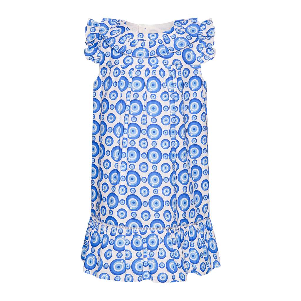 VESTIDO HELENA OLHO GREGO AZUL