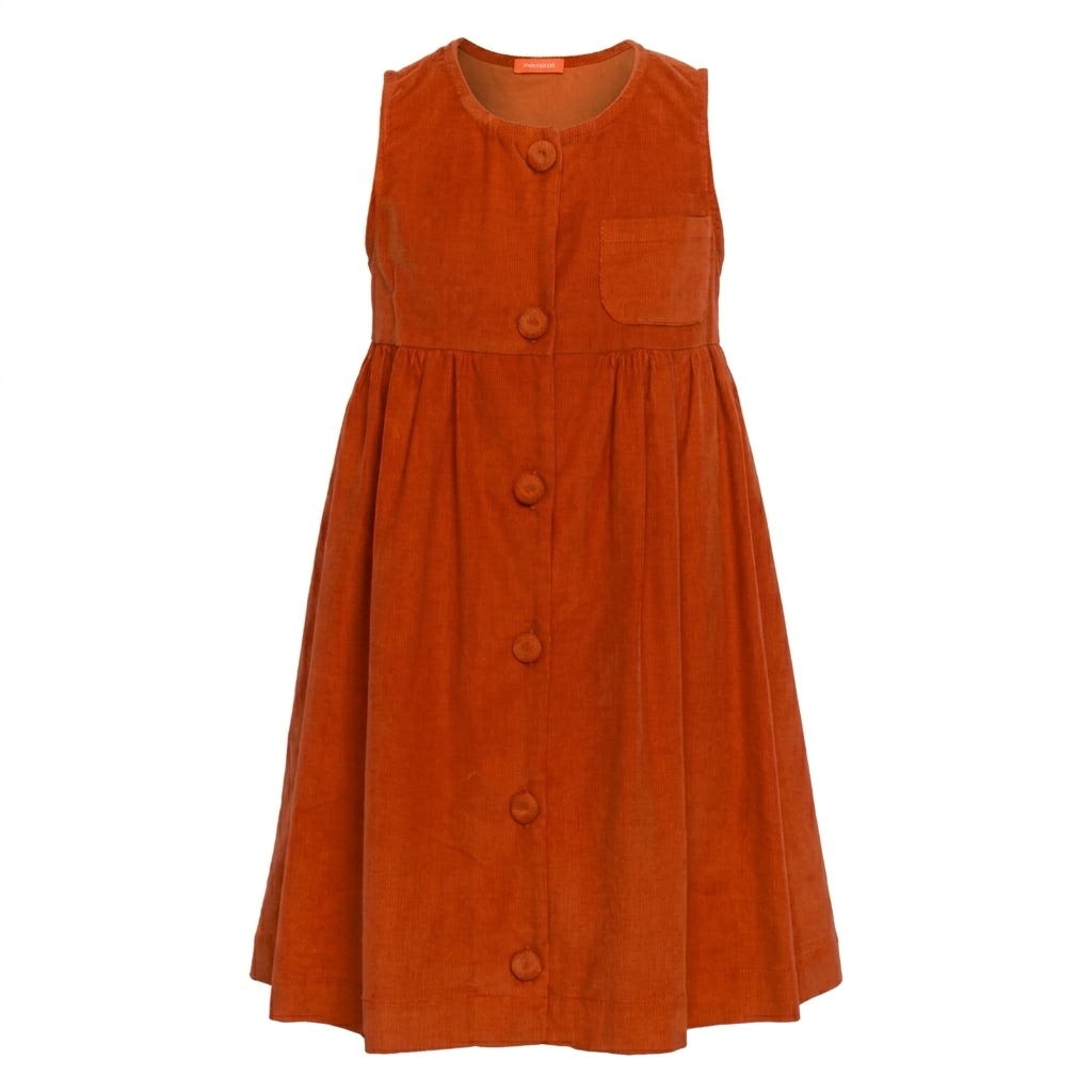 VESTIDO DOROTHY VELUDO LARANJA