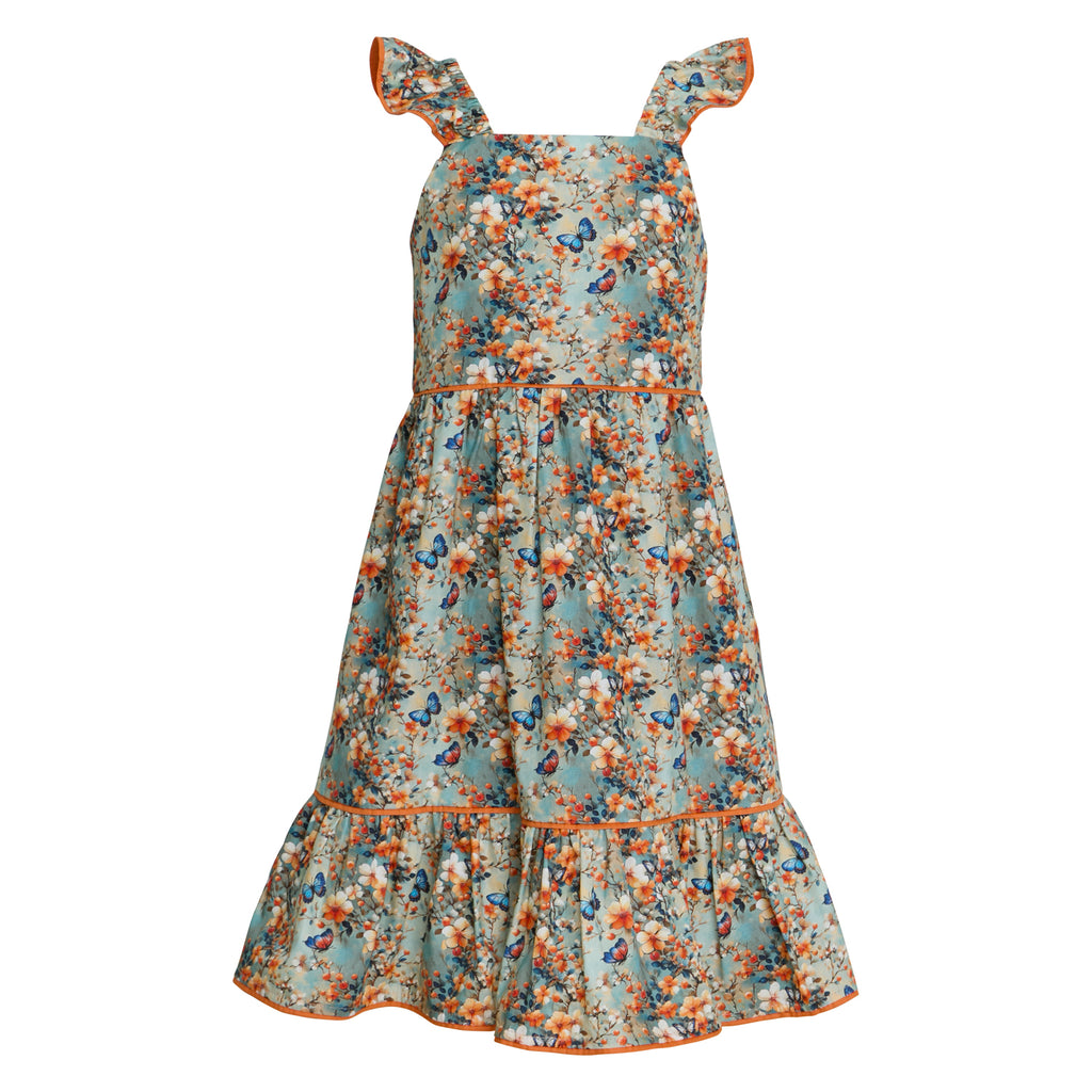 VESTIDO MAITÊ BORBOLETA LARANJA