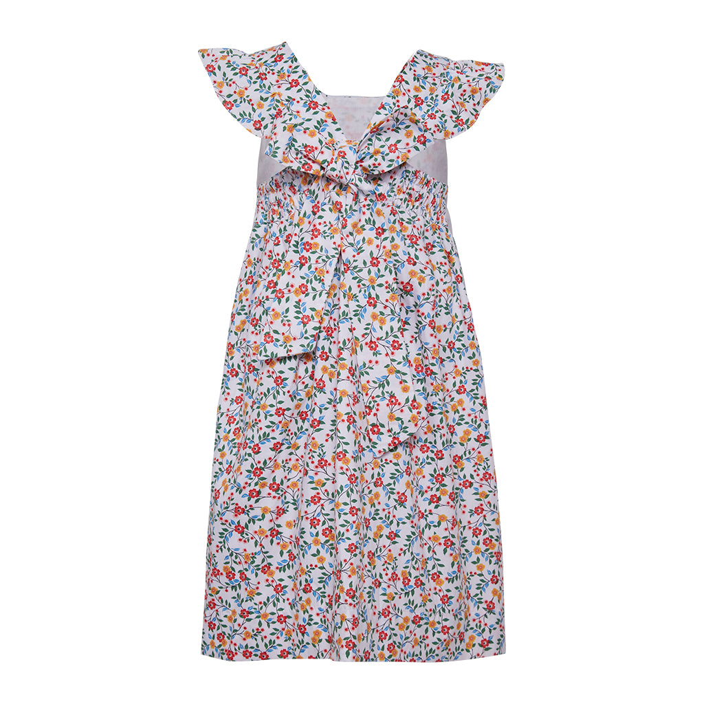 VESTIDO EVELYN FLORZINHA VERMELHO