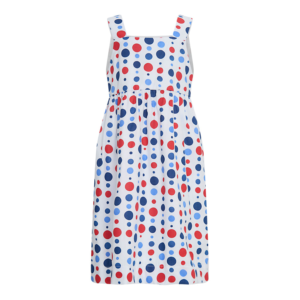 VESTIDO JOAQUINA BOLA COLORIDA VERMELHO