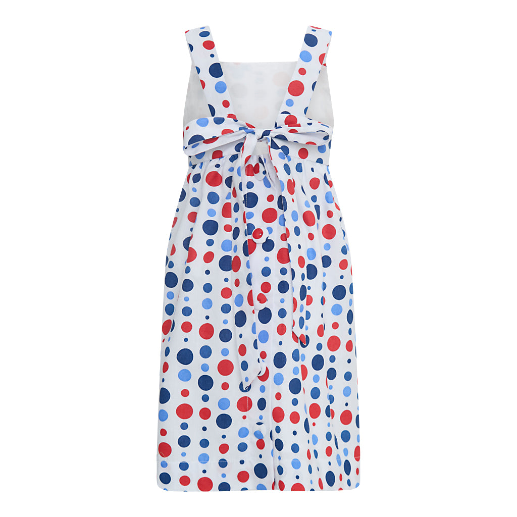 VESTIDO JOAQUINA BOLA COLORIDA VERMELHO